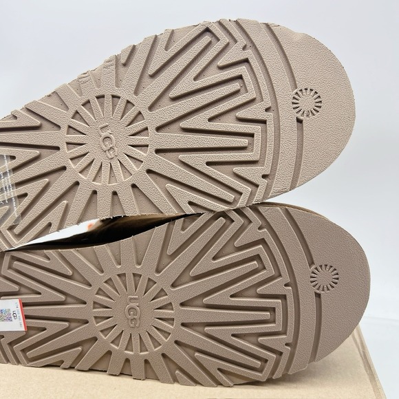 UGG WOMEN'S CLASSIC DIPPER Platform SUEDE SHEARLING LINED BOOTS CHESTNUT US 10 - Picture 14 of 16